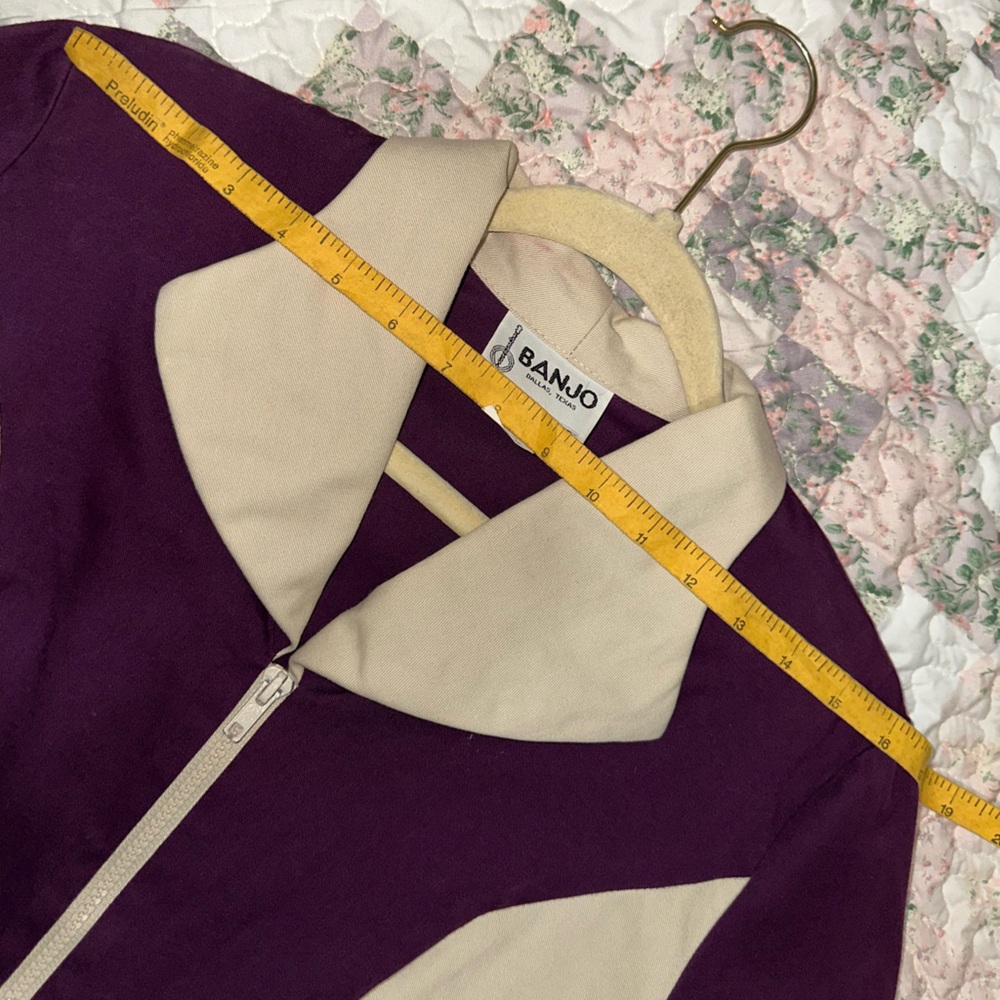VTG Women's Banjo Rodeo Western Boho Zip Up Cropped Blazer Suit Jacket - Picture 4 of 7